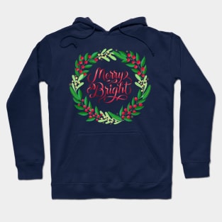 Christmas wreath: Merry and bright Hoodie
